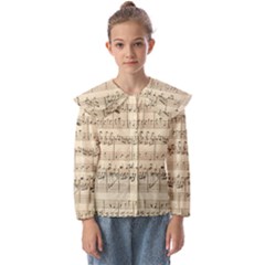 Print-musical Kids  Peter Pan Collar Blouse by nate14shop