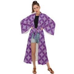 Purple-background Maxi Kimono by nate14shop