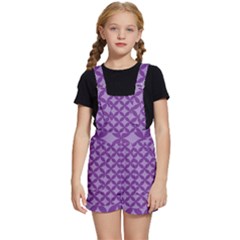 Purple-background Kids  Short Overalls by nate14shop