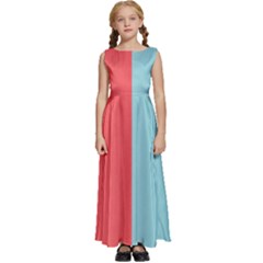 Red-two Calor Kids  Satin Sleeveless Maxi Dress by nate14shop