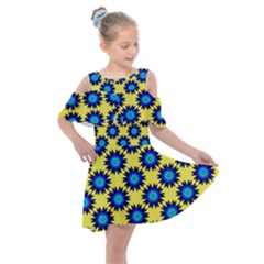 Rosette Kids  Shoulder Cutout Chiffon Dress by nate14shop