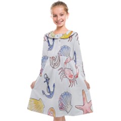 Sea-b 001 Kids  Midi Sailor Dress by nate14shop