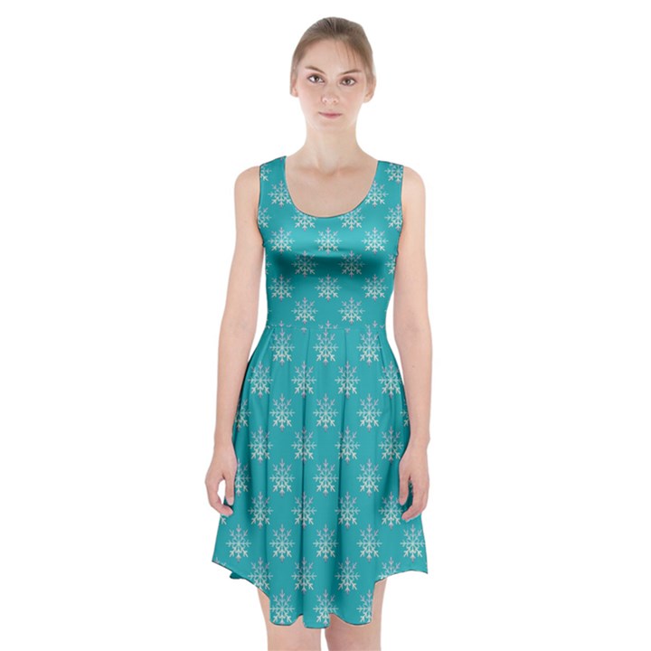 Snowflakes 002 Racerback Midi Dress