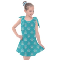 Snowflakes 002 Kids  Tie Up Tunic Dress by nate14shop