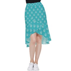 Snowflakes 002 Frill Hi Low Chiffon Skirt by nate14shop