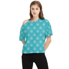 Snowflakes 002 One Shoulder Cut Out Tee