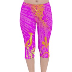 Spring Velvet Capri Leggings 