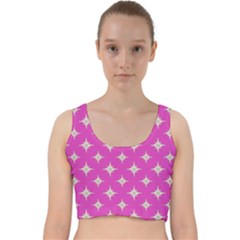 Star-pattern-b 001 Velvet Racer Back Crop Top