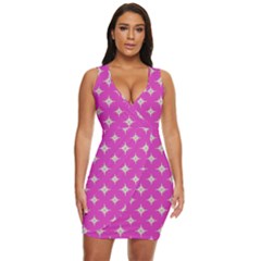 Star-pattern-b 001 Draped Bodycon Dress