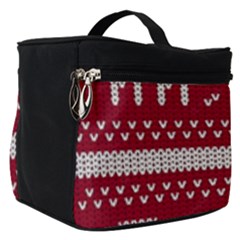 Christmas-seamless-knitted-pattern-background 001 Make Up Travel Bag (small) by nate14shop