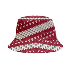 Christmas-seamless-knitted-pattern-background 001 Bucket Hat