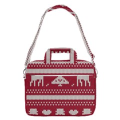 Christmas-seamless-knitted-pattern-background 001 Macbook Pro 16  Shoulder Laptop Bag