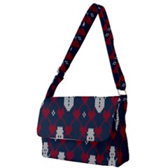 Christmas-seamless-knitted-pattern-background 002 Full Print Messenger Bag (s) by nate14shop