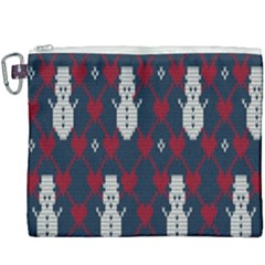 Christmas-seamless-knitted-pattern-background 004 Canvas Cosmetic Bag (xxxl) by nate14shop