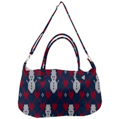 Christmas-seamless-knitted-pattern-background 004 Removal Strap Handbag by nate14shop