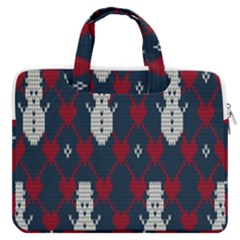 Christmas-seamless-knitted-pattern-background 004 Macbook Pro 13  Double Pocket Laptop Bag by nate14shop