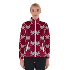 Christmas-seamless-knitted-pattern-background Women s Bomber Jacket by nate14shop