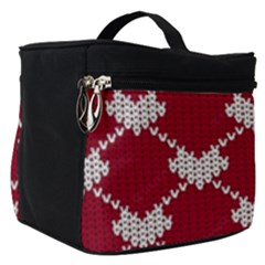 Christmas-seamless-knitted-pattern-background Make Up Travel Bag (small) by nate14shop