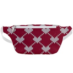 Christmas-seamless-knitted-pattern-background Waist Bag  by nate14shop