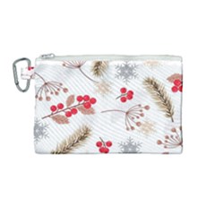 Christmas-seamless-pattern-with-fir-branches Canvas Cosmetic Bag (medium)