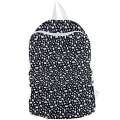 Small Bright White Halloween Motifs Skulls, Spells & Cats On Spooky Black  Foldable Lightweight Backpack