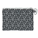 Small Bright White Halloween Motifs Skulls, Spells & Cats on Spooky Black  Canvas Cosmetic Bag (XL) View2