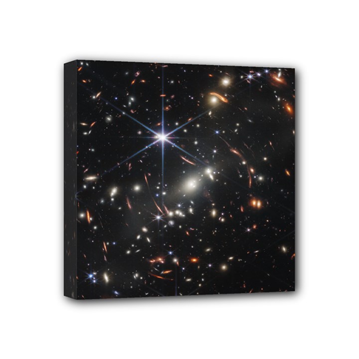 James Webb Space Telescope Deep Field Mini Canvas 4  x 4  (Stretched)