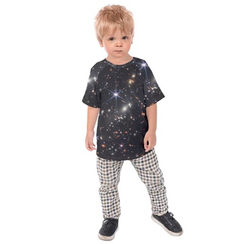 James Webb Space Telescope Deep Field Kids  Raglan Tee by PodArtist