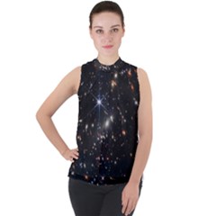 James Webb Space Telescope Deep Field Mock Neck Chiffon Sleeveless Top by PodArtist