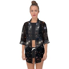 James Webb Space Telescope Deep Field Open Front Chiffon Kimono by PodArtist