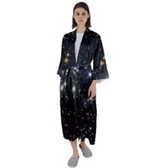 James Webb Space Telescope Deep Field Maxi Satin Kimono by PodArtist