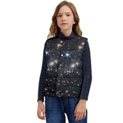 James Webb Space Telescope Deep Field Kid s Short Button Up Puffer Vest	