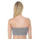 Small Soot Black and White Handpainted Houndstooth Check Watercolor Pattern Bandeau Top View2