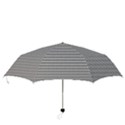 Soot Black and White Handpainted Houndstooth Check Watercolor Pattern Folding Umbrellas View3