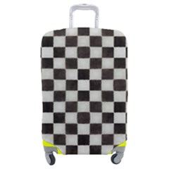 Large Black And White Watercolored Checkerboard Chess Luggage Cover (medium) by PodArtist