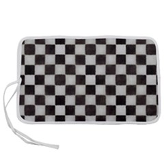 Large Black And White Watercolored Checkerboard Chess Pen Storage Case (m) by PodArtist