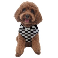 Large Black And White Watercolored Checkerboard Chess Dog Sweater by PodArtist