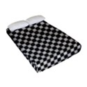 Black and White Watercolored Checkerboard Chess Fitted Sheet (Full/ Double Size) View2