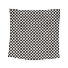 Black And White Watercolored Checkerboard Chess Square Tapestry (small)