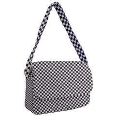 Black And White Watercolored Checkerboard Chess Courier Bag by PodArtist