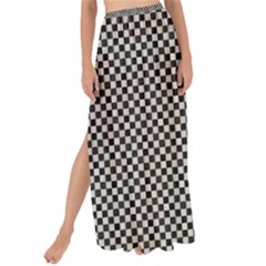 Small Black And White Watercolor Checkerboard Chess Maxi Chiffon Tie-up Sarong by PodArtist