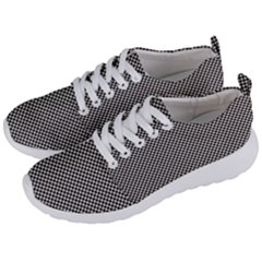 Small Black And White Watercolor Checkerboard Chess Men s Lightweight Sports Shoes by PodArtist