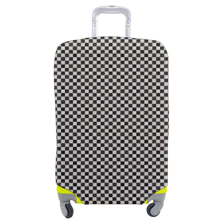 Small Black and White Watercolor Checkerboard Chess Luggage Cover (Medium)