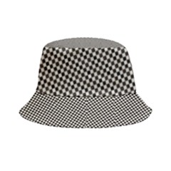 Small Black And White Watercolor Checkerboard Chess Inside Out Bucket Hat by PodArtist