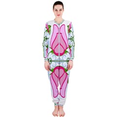 Figure Roses Flowers-ornament Onepiece Jumpsuit (ladies)