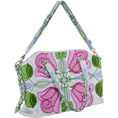 Figure Roses Flowers-ornament Canvas Crossbody Bag