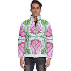 Figure Roses Flowers-ornament Men s Puffer Bubble Jacket Coat