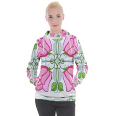 Figure Roses Flowers-ornament Women s Hooded Pullover