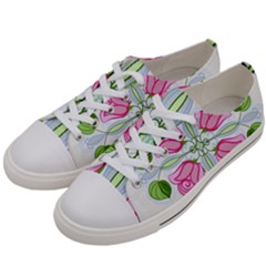 Figure Roses Flowers-ornament Men s Low Top Canvas Sneakers by Jancukart