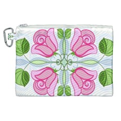 Figure Roses Flowers-ornament Canvas Cosmetic Bag (xl)